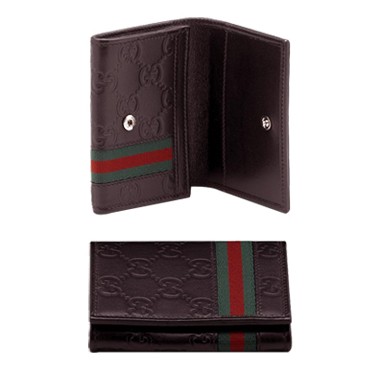 Brun Gucci Etuis Pour Cartes Avec Signature Web